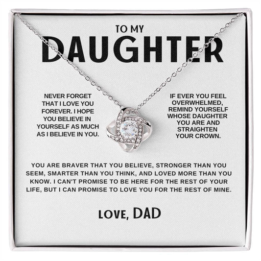 To My Daughter | Never Forget | Love Knot