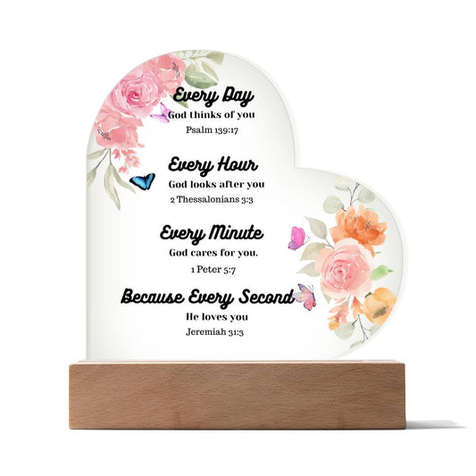 Butterfly Every Day - Acrylic Heart Plaque